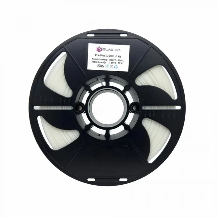 Elas 1.75mm İnci Beyaz Pla Plus Filament 1Kg