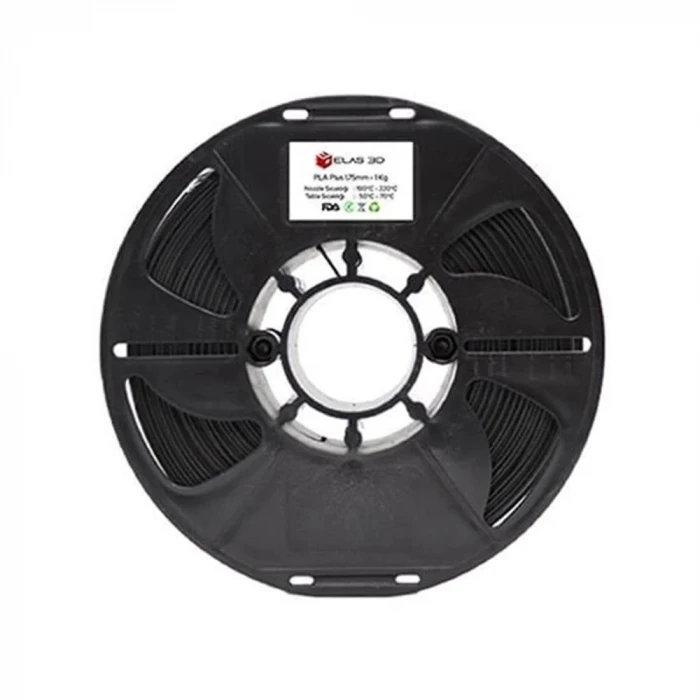 Elas 1.75mm Siyah Pla Plus Filament