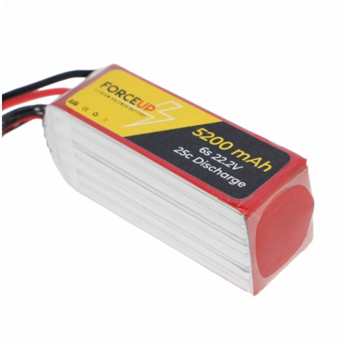 FORCEUP 6S 22.2V 5200mAh 25C Lipo  Batarya