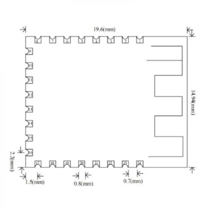 JDY-23 CC2541 Bluetooth 5.0 Düşük Enerjili Bluetooth Modül