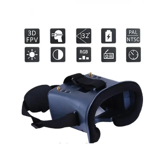 LS-008D FPV Gözlük 5.8G 40CH 5 inç 4.3 inç HD DVR