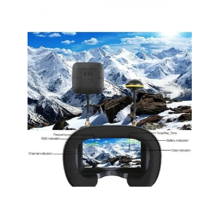 LS-008D FPV Gözlük 5.8G 40CH 5 inç 4.3 inç HD DVR