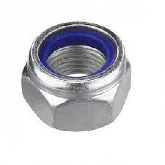 M6 Fiberli Somun Çelik Beyaz DIN985