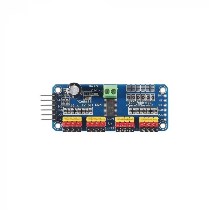 PCA9685 16 Kanal 12 Bit PWM Sürücü Lehimli