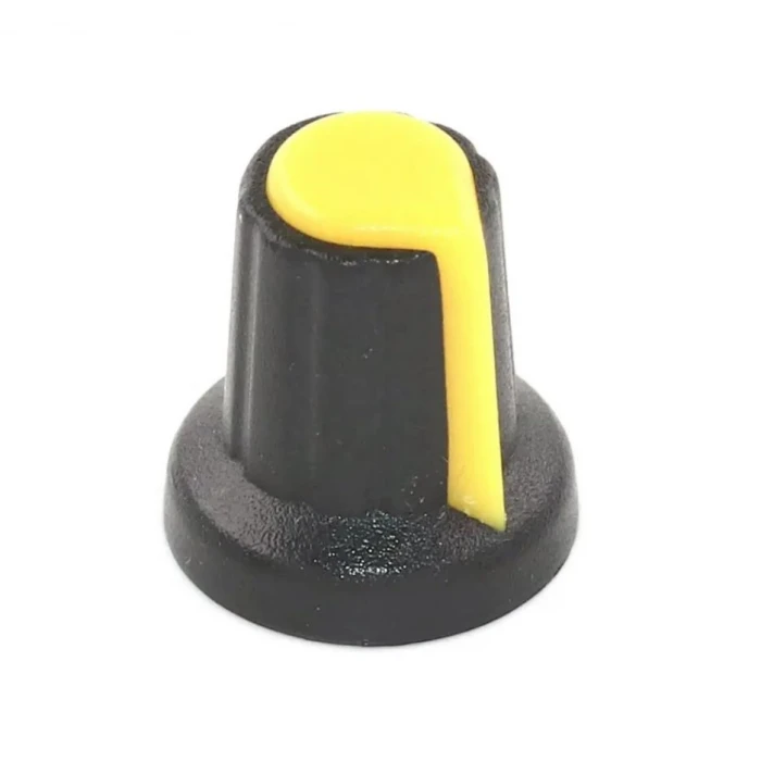 Potansiyometre Başlığı Düğmesi Sarı/Siyah