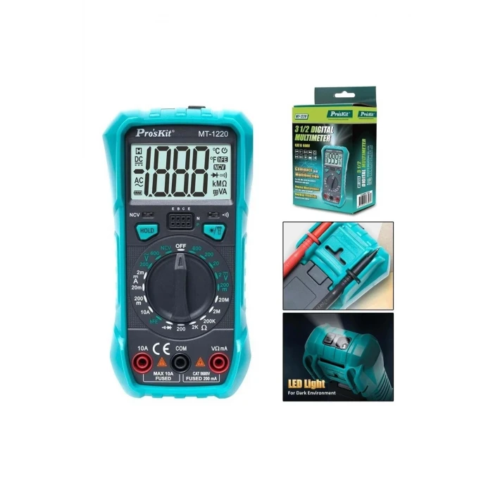 Proskit MT-1220 Dijital Multimetre Ölçü Aleti