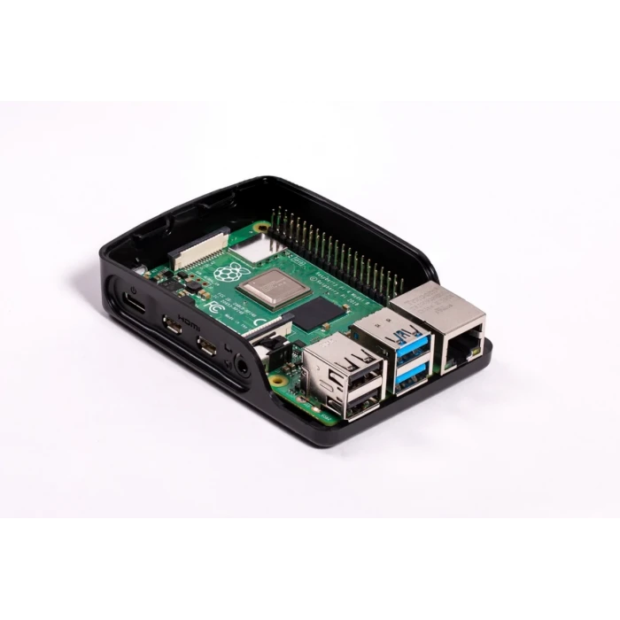 Raspberry Pi 4 Lisanslı Muhafaza Kutusu - Siyah