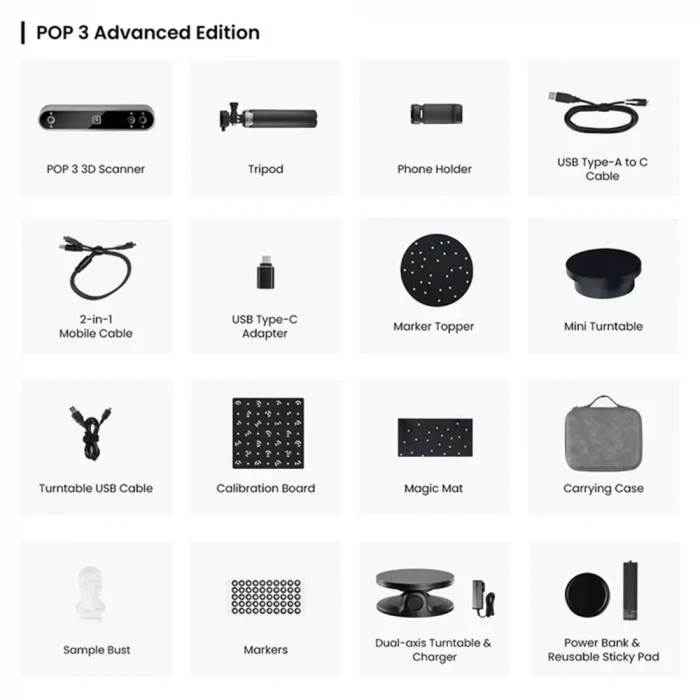 Revopoint Pop3 Premium Package - 3 Boyutlu Tarayıcı