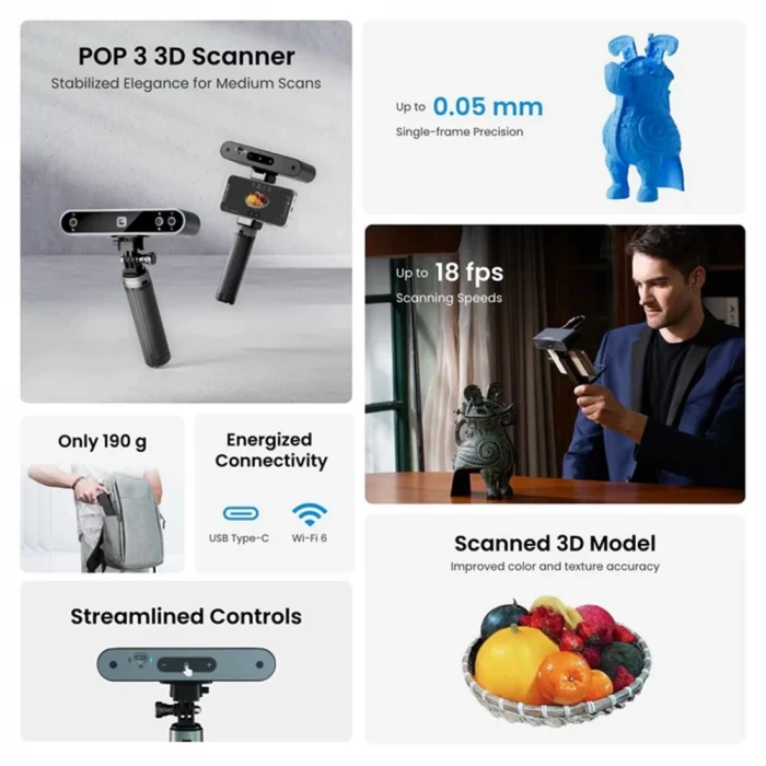 Revopoint Pop3 Premium Package - 3 Boyutlu Tarayıcı