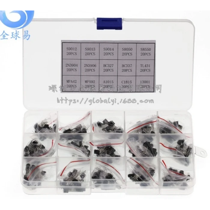 TO-92 Kılıf Transistör Seti 15 Çeşit 300 Adet Kutu