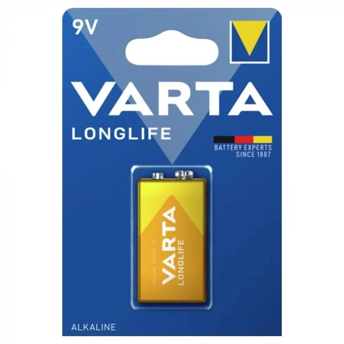 Varta Longlife Power Alkalin 9 Volt Pil Tekli