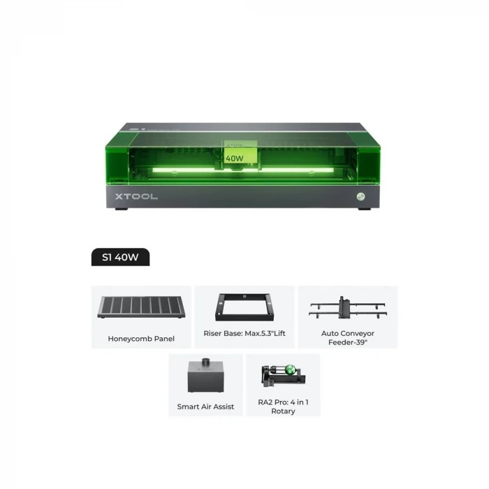 xTool S1 40W Lazer Gravür ve Kesici
