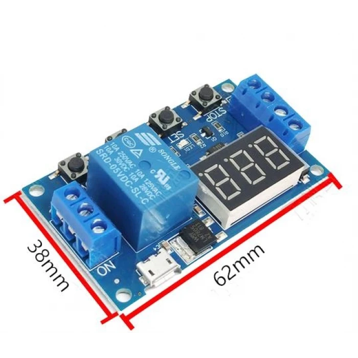 Zaman Ayarlı Göstergeli Tekli Röle Kartı - 5V Delay-Off Relay Module