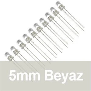 5mm Şeffaf Beyaz Diyot LED