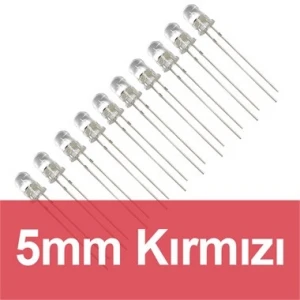 5mm Şeffaf Kırmızı Diyot LED