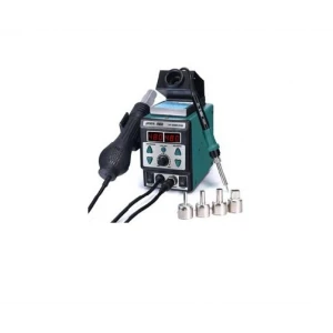 Dijital Isı Ayarlı İstasyon Havya Seti Pompa Sehpa ve Makara Lehim Yedek Havya Ucu ve Üfleme Havya Seti