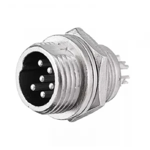 Mike Konnektör 12mm 6 Pin - Erkek