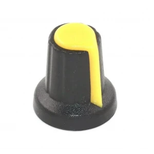 Potansiyometre Başlığı Düğmesi Sarı/Siyah