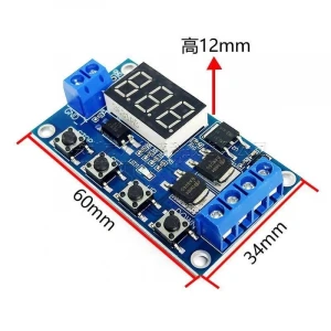 Zaman Ayarlı Göstergeli Tekli Röle Kartı - 12V Delay-Off Relay Module