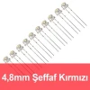 4.8mm Şeffaf Kırmızı Mantar LED