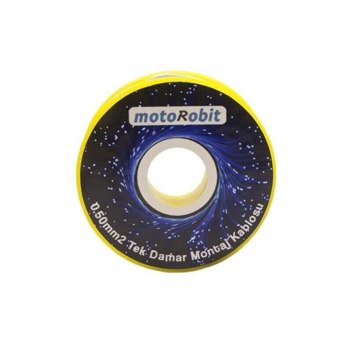 0.50 mm2 Siyah Tek Damar Montaj Kablosu - 10 Metre