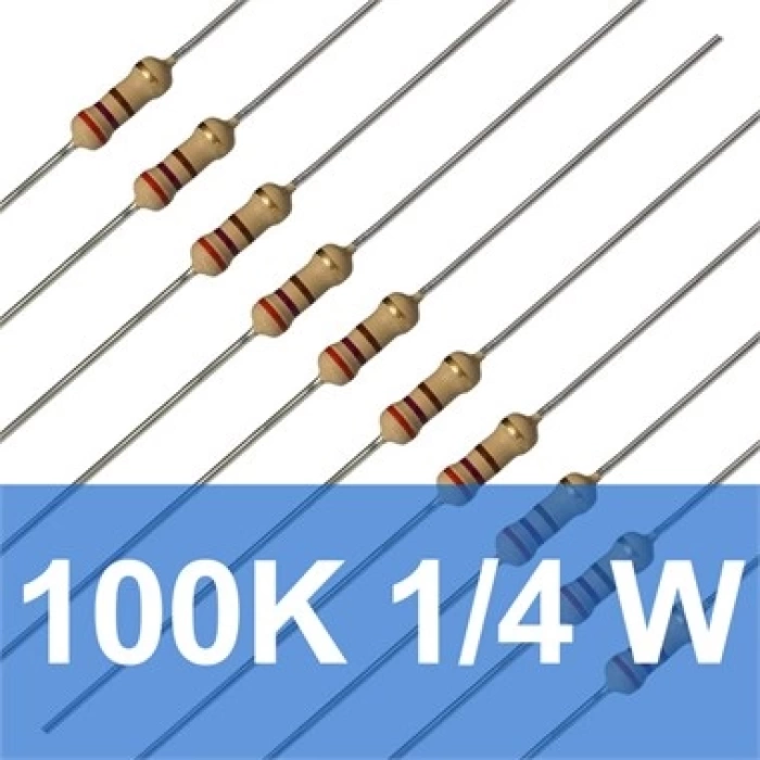100K 1/4W Direnç (10 Adet)