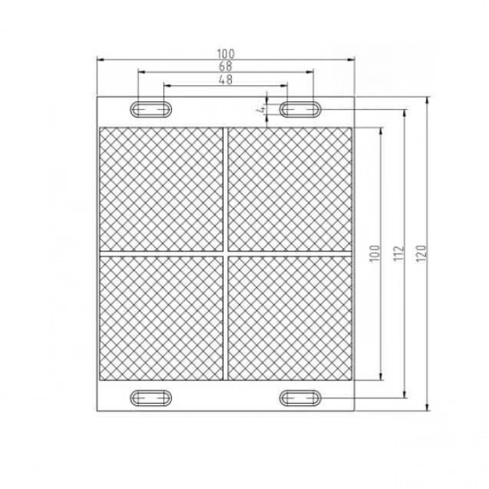 100x100mm Reflektör / Mesafe Sensörleri Uyumlu - Siyah