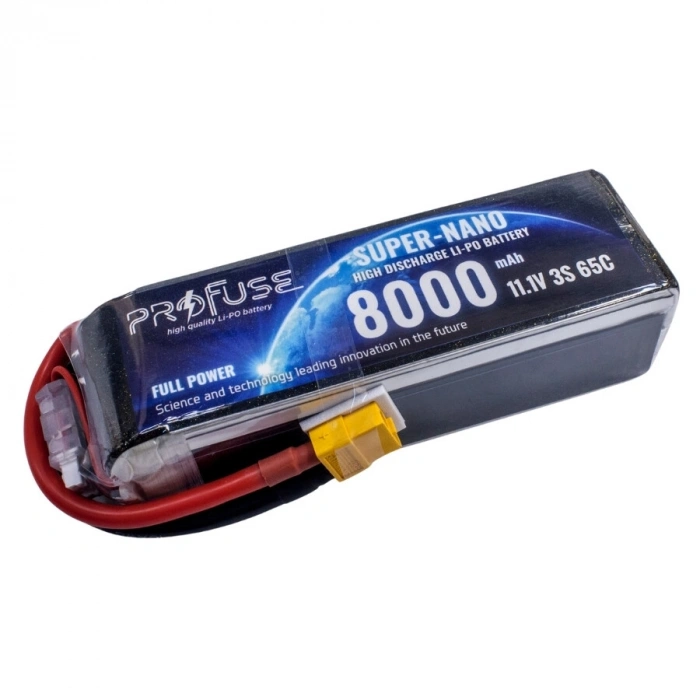 11,1V 3S 8000mAh 65C Lipo Batarya