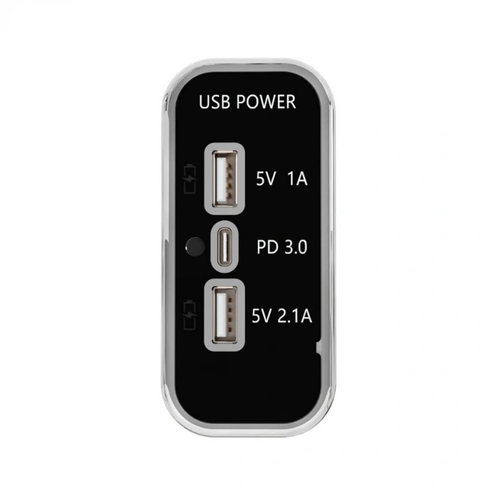 12-24V PD3.0 Type-C + 5V 1A USB + 5V 2.1A USB Şarj Soketi