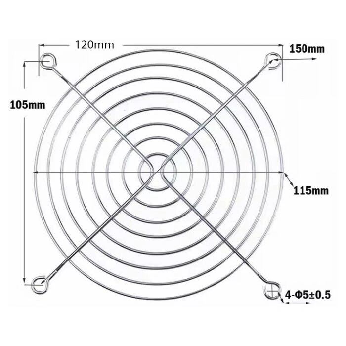 120x120mm Fan Koruma Teli