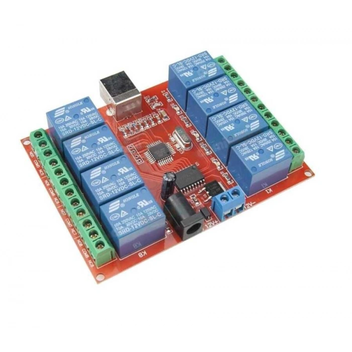 12V 8 Kanal USB Röle Kartı