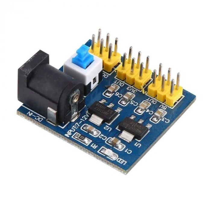 12V Giriş 3.3V, 5V Çoklu Çıkışlı Regülatör Kartı