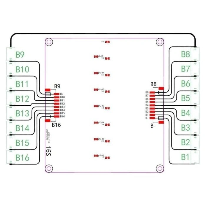 16S Li-ion & 18650 & Lifepo4 BMS Batarya Koruyucu Balans Devresi