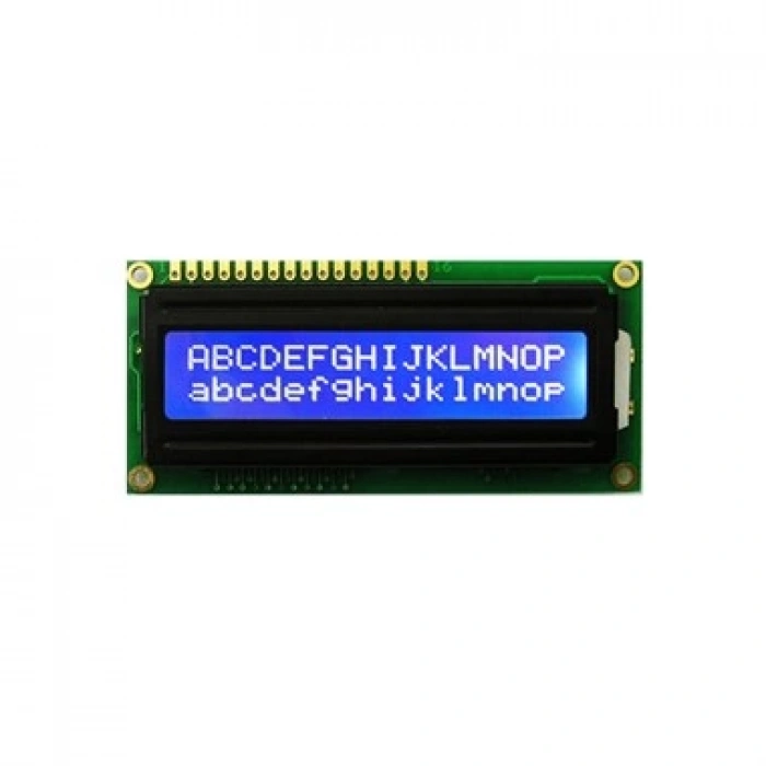 16x2 Karakter LCD Ekran Pinli - Mavi