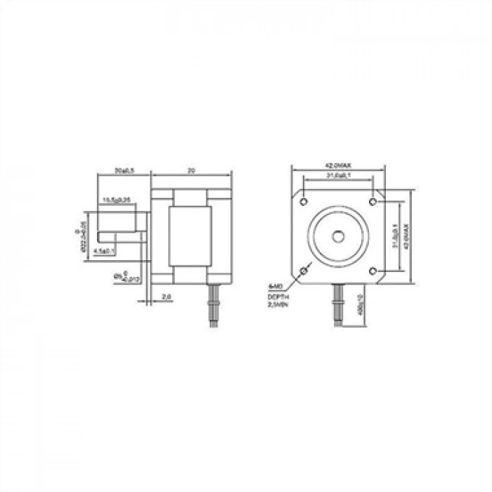 17HS08-1004S Nema 17 Step Motor | 3D Yazıcı CNC Motor