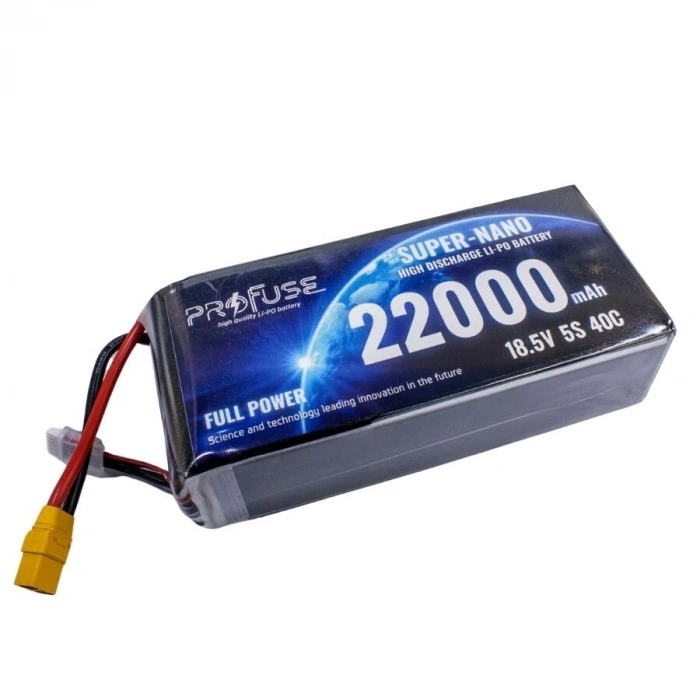 18,5V 5S 22000mAh 40C Lipo Batarya