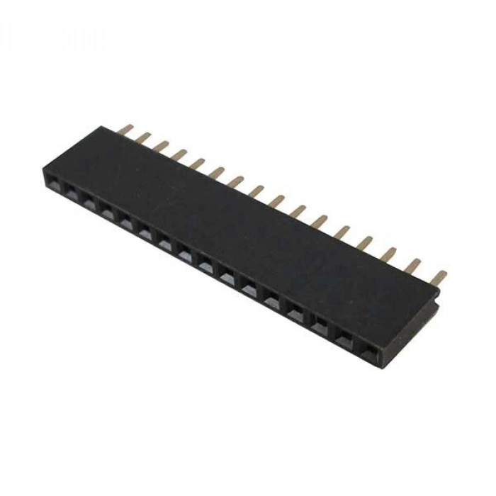 1x16 Dişi Header 16 Pin 180 Derece