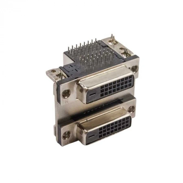 2 Port DVI-D Dual Dişi Konnektör PCB Tipi