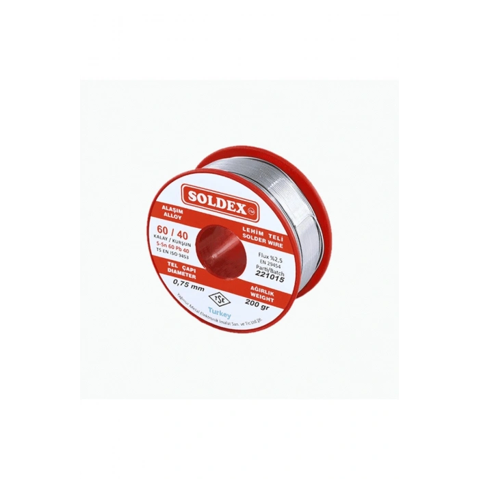 200g 0,75mm Lehim Teli (%60 Kalay / %40 Kurşun)