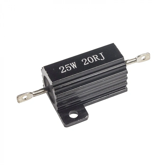 20R 25W 5% Alüminyum Direnç - Siyah