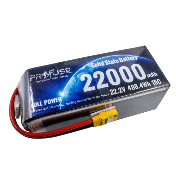 22,2V 6S 22000mAh 15C Solid State Lipo Batarya