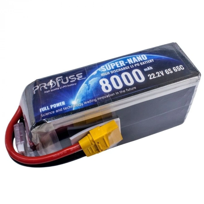 22,2V 6S 8000mAh 65C Lipo Batarya