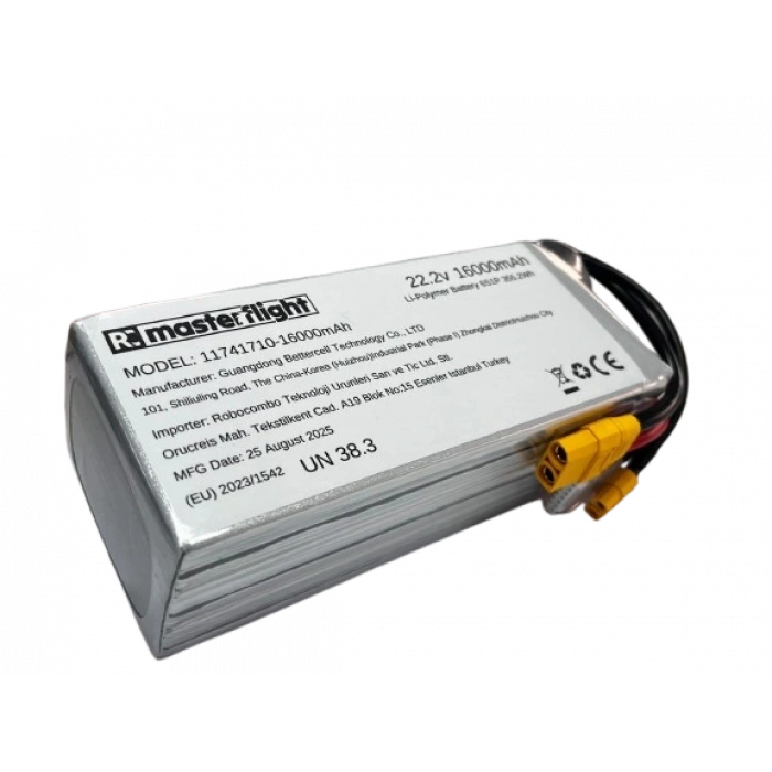 22,2V Li-po Pil 16000mAh 65C 6s Lityum Polymer