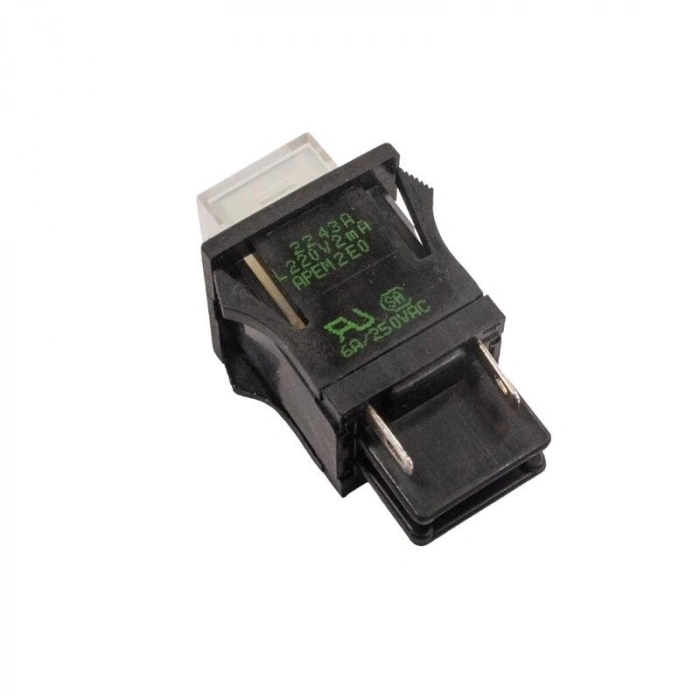 2243A 22mm 220V Işıklı Yaylı Push Buton - Beyaz