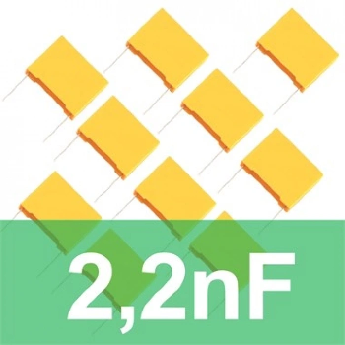 2.2nF Polyester Kondansatör (10 Adet) Film Kapasitör