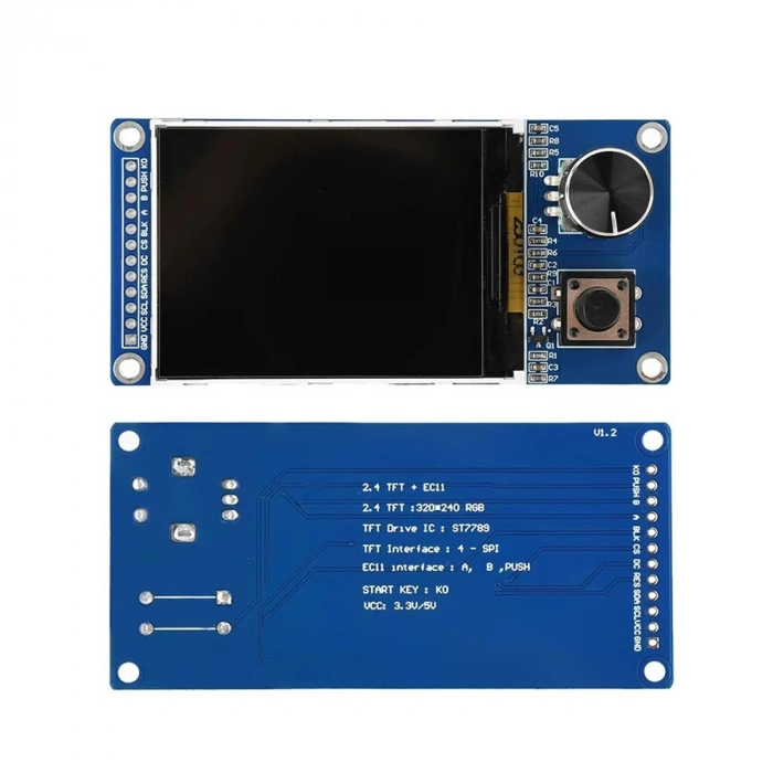 2.4 ST7789 LCD TFT Ekran + EC11 Rotary Encoder Modülü