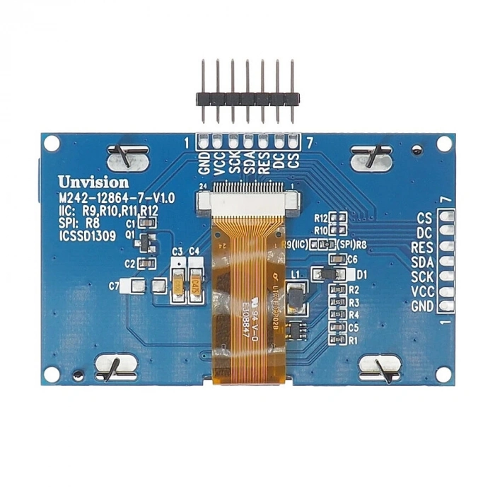 2.42 128x64 SSD1309 OLED LCD Ekran - Sarı