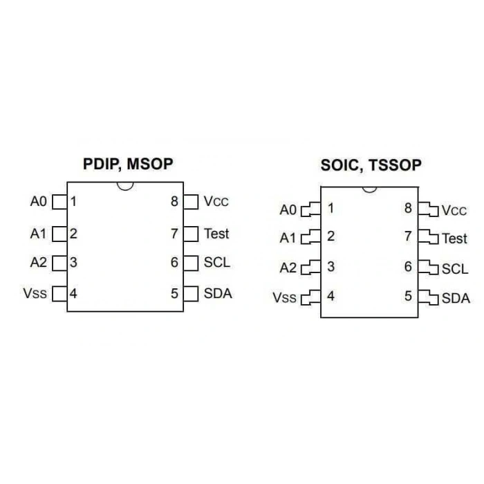 24C01 - DIP8 EEPROM Entegresi