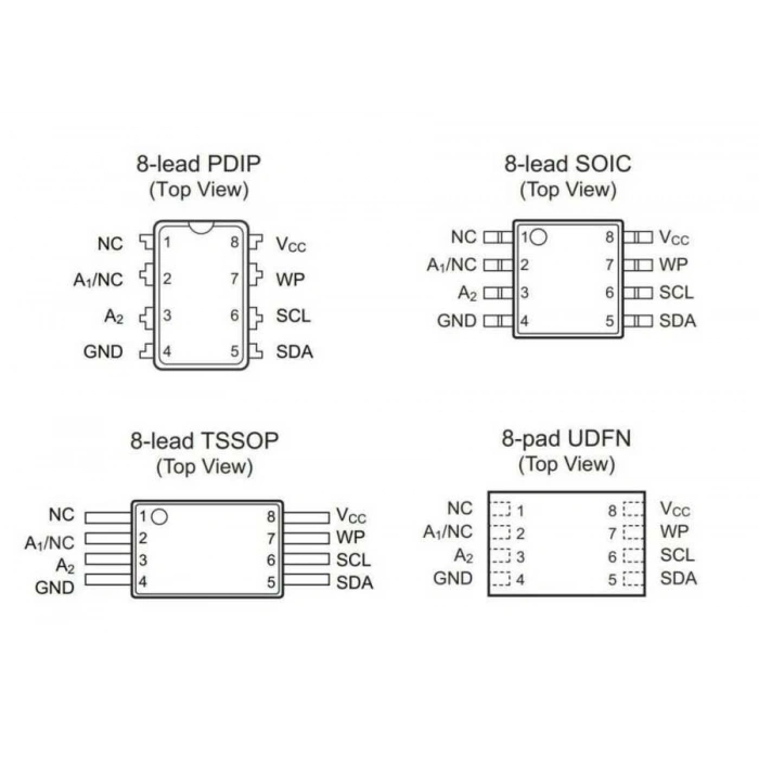 24C04 - DIP8 EEPROM Entegresi