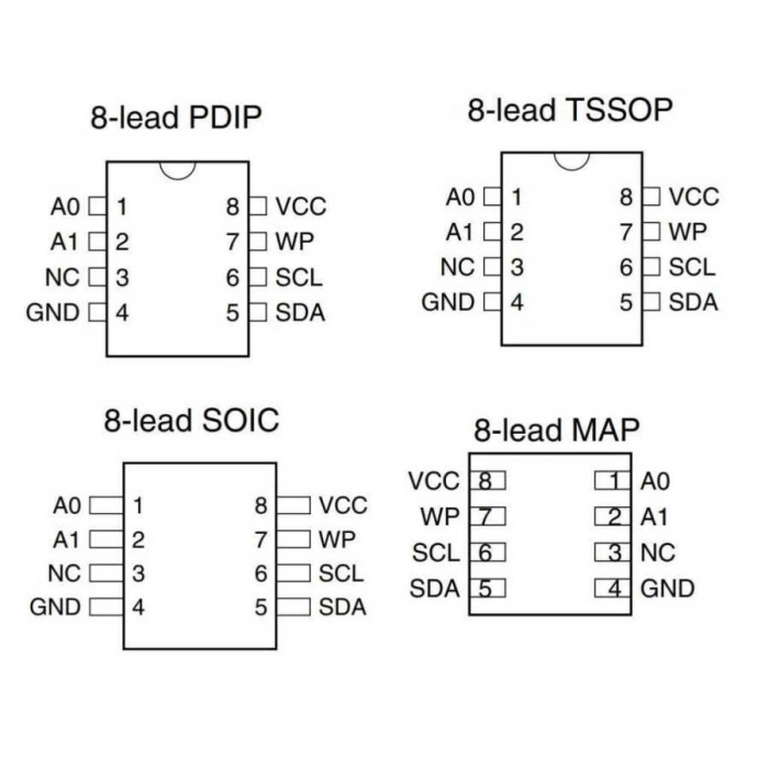 24C128 - SO8 SMD EEPROM Entegresi